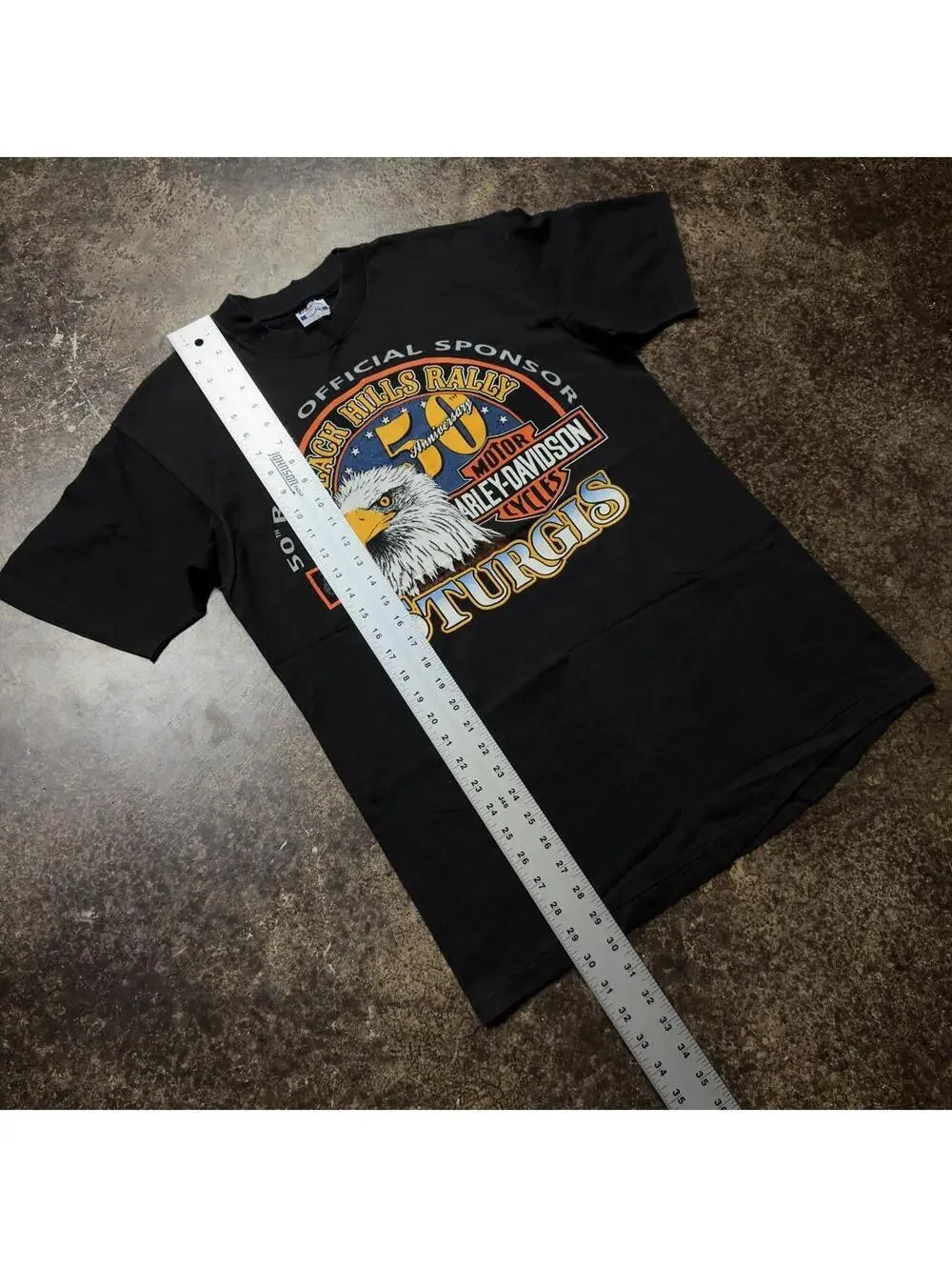 Vintage 90s Harley Davidson Sturgis Black Hills Rally T-Shirt Large Hanes Beefy